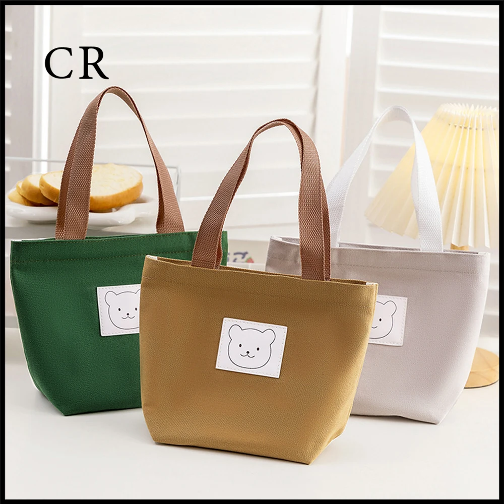 

Cartoon Canvas Tote Bag Women Handbag Zipper Messenger Outdoor Fashion Leisure Shopping Bag 3 Color Available