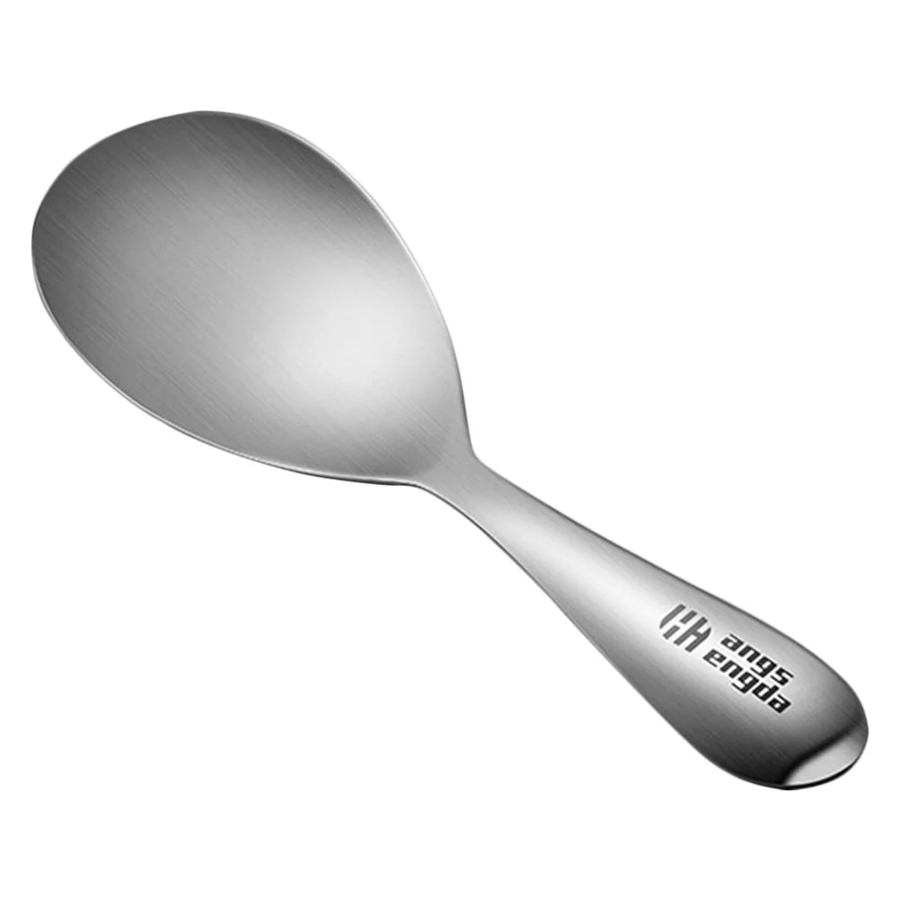 

Rice Spoon Spoons Paddle Non Stick Spatula Scooper Serving Heat Scoop Household Metal Cooker Soup Resistant Standing Cocktail