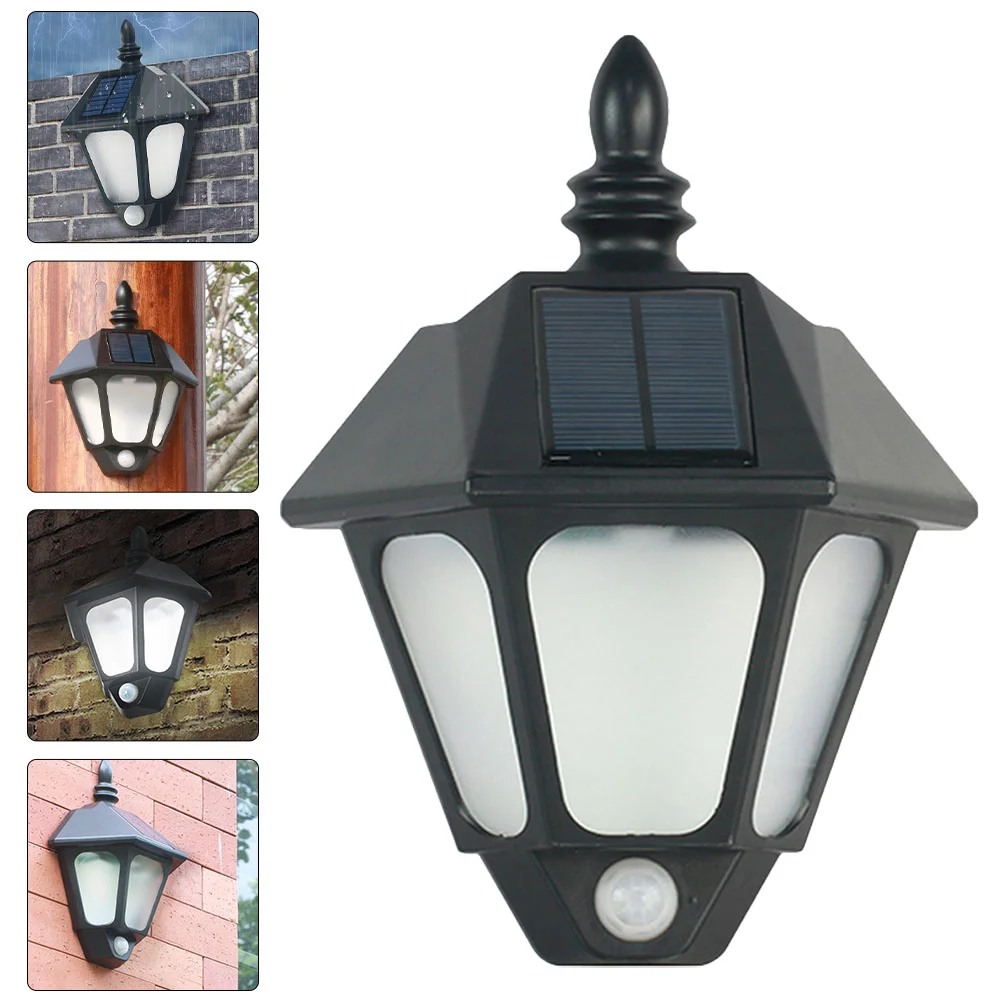 

Solar Wall Light Outdoor Deck Led Garden Lights Lamp Powered Ligths Sensor Lantern Mounted Pathway Mount