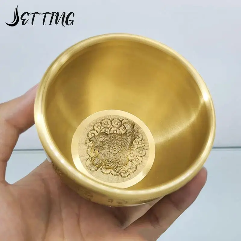 

Pure Brass Cornucopia Baifu Rice Cylinder Desktop Small Ornament Ashtray Study Decoration Gift Home Decoration Accessories Cup