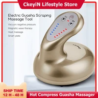 ckeyin profession hot compress guasha massager electric heated scraping vacuum negative pressure detoxification slim massager