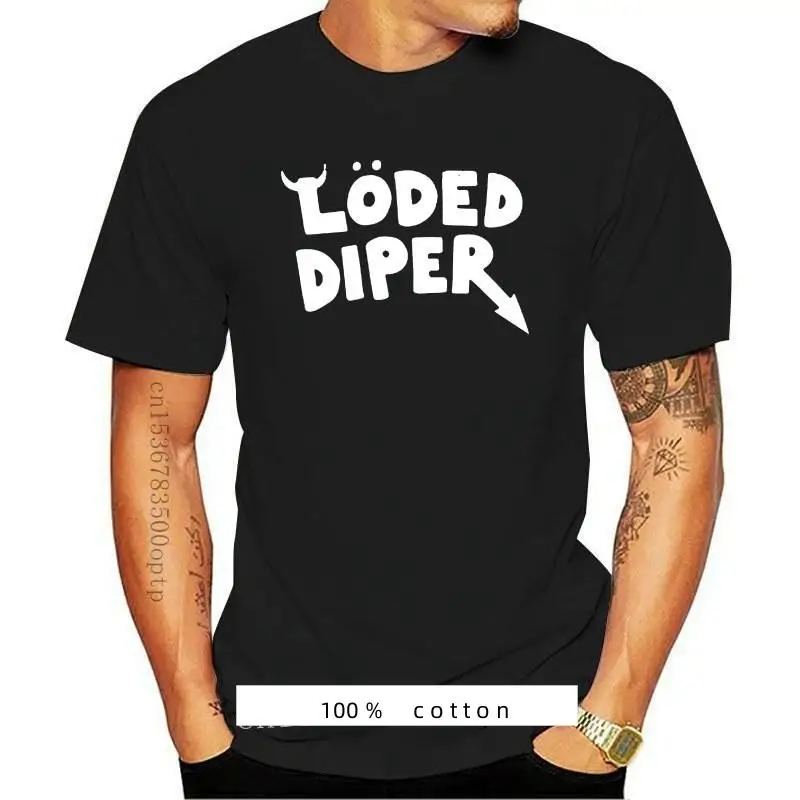 

men's casual fashion T-shirt round neck cool Loded Diaper T Shirt Men's white short sleeve t-shirt