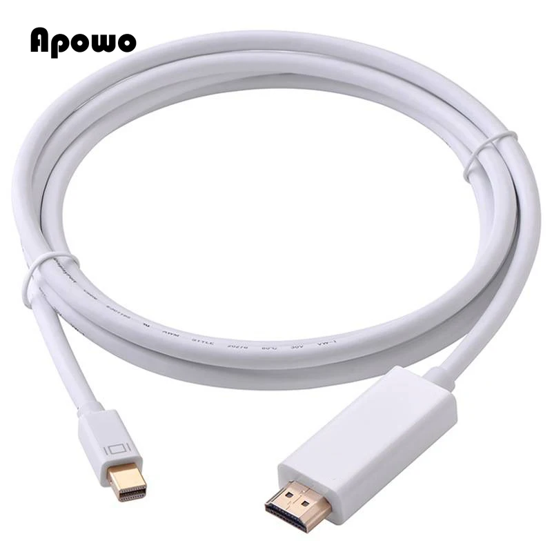 

Mini DisplayPort to HDMI-compatible Adapter DP Cable For Thunderbolt 2 HDMI Converter MacBook Air 13 Surface Pro 4 Thunderbolt