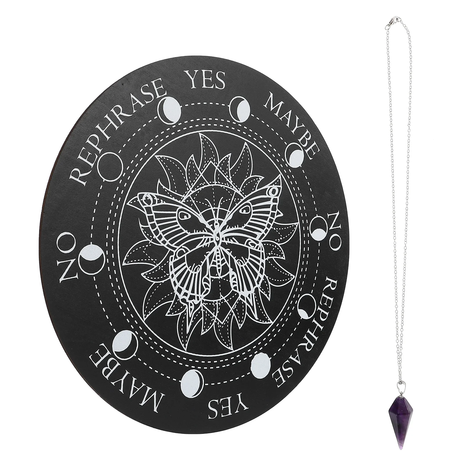 

1 Set Decor Seven Chakra Plate Wooden Meditation Decor Meditation Decor Meditation Board with Crystal for Indoor Decorate