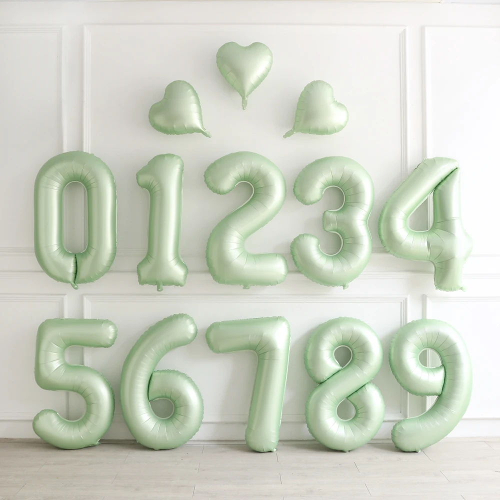 

40inch Large Olive Green Digital Aluminum Foil Balloon 0-9 Number Ball Birthday Baby Shower Wedding Annniversry Party Decoration