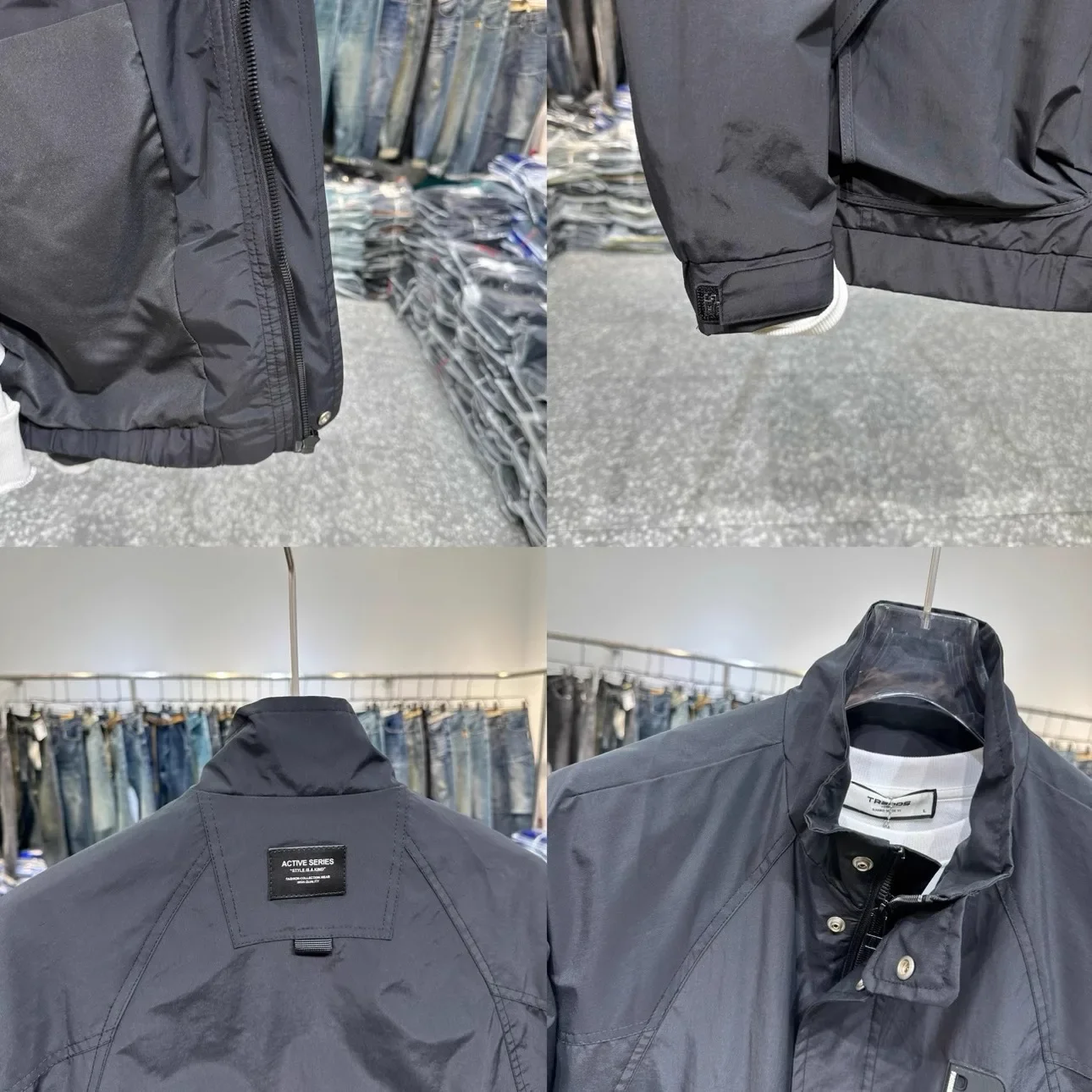 Trendy Brand Men's Work Jacket Spring Autumn Casual Fashion Stand Collar Top For Men 2024 New Style Loose Fit Border