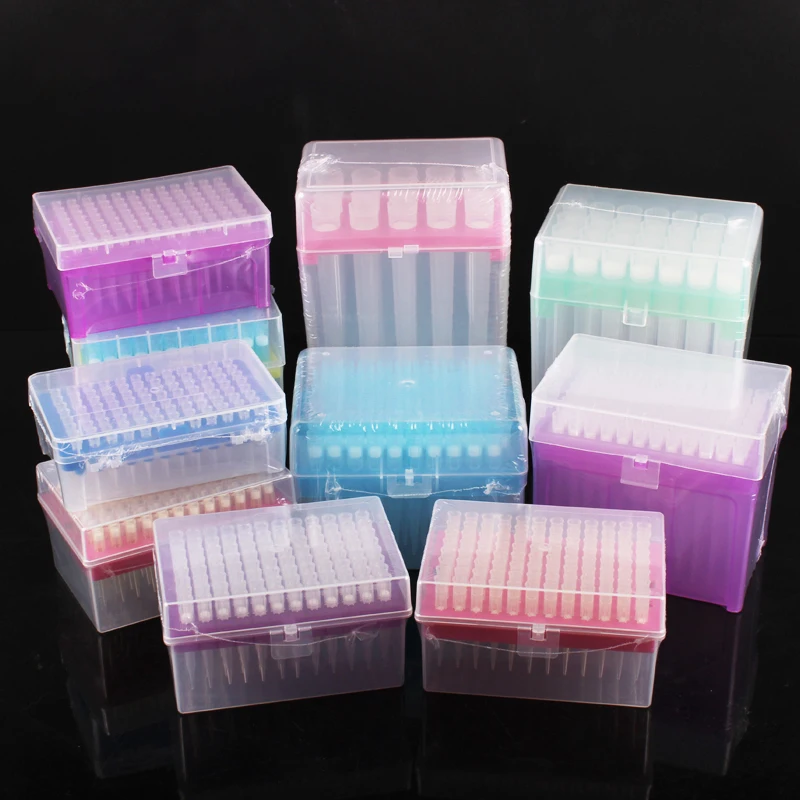 

1set Lab 10ul/10ul-L/20ul/50ul/100ul/200ul/300ul/1ml/5ml/10ml Plastic Pipettor Tip Box with Pipette Filter Tips For Experiment