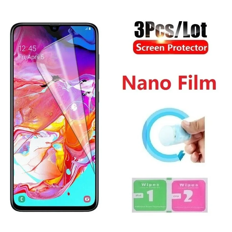 

3pcs Soft Nano Protective Film Screen Protector On The For Samsung Galaxy A21 A41 A51 A71 A30s A50s A70s A40 A50 A20 A30 Film