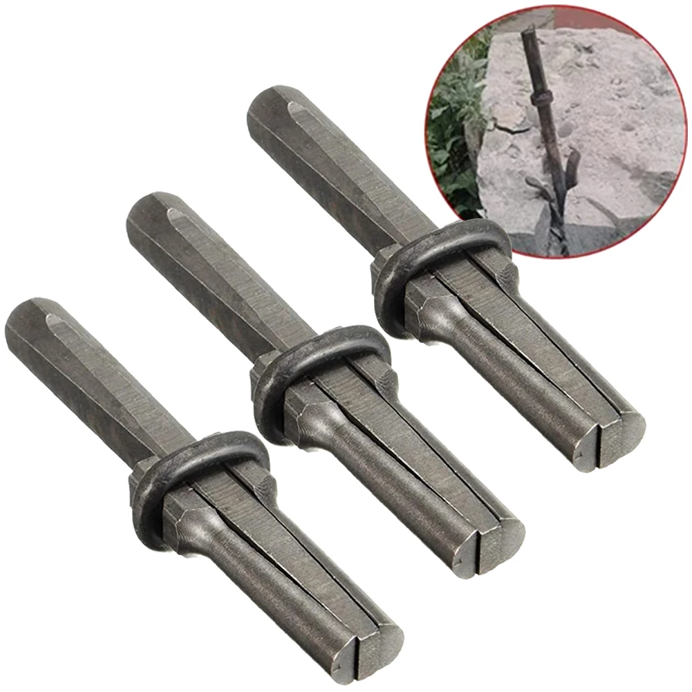 

3pcs Stone Splitting Tool Heavy Duty Plug Wedge And Feather Shims Durable Stone Splitter Hand Tools Set 9/16\\\\\\\\\\\\\\\"