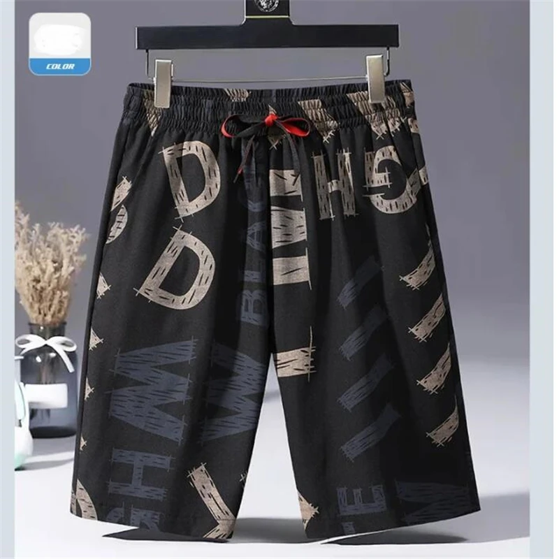 

Summer 2022 men's outer wear shorts trendy fat beach pants Casual loose plus size five-point pants