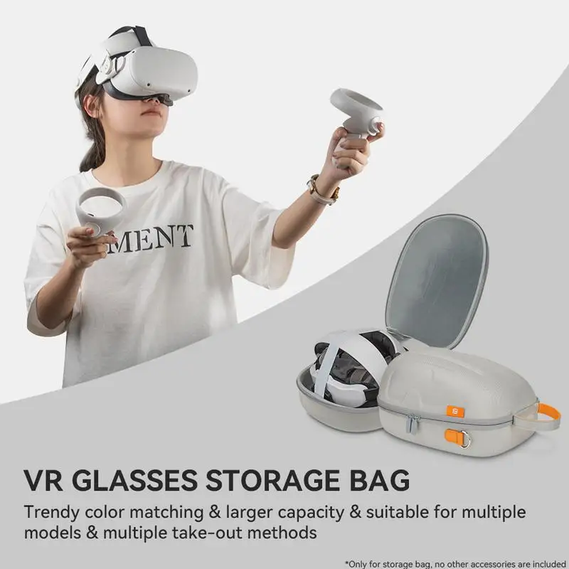 

VR Headset Carrying Case Bag Lightweight Easy To Carry Hard Shell Drop And Dust Protection Carrying Case For Travel Organizing