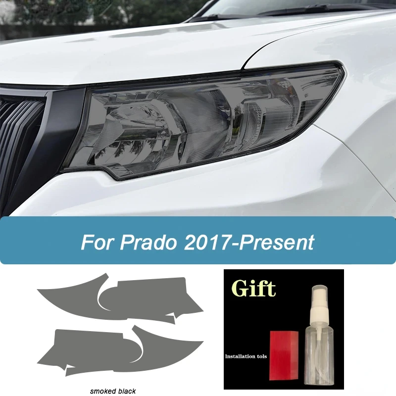 

Для Toyota Land Cruiser Prado 150 2017-On ТПУ затемненные передние фары задние фары противотуманные защитные задние фары