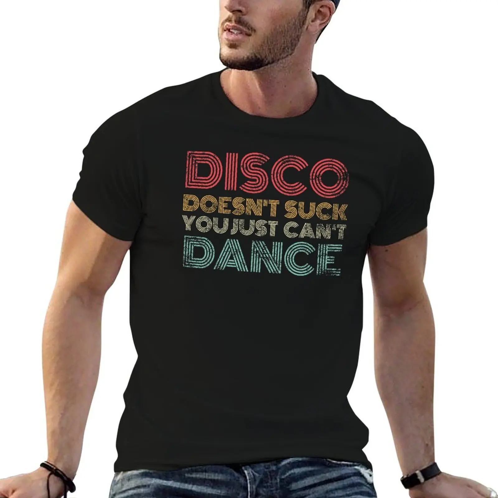 Футболка в стиле ретро Disco Doesn't Suck You Just Can't Dance футболка аниме винтажные