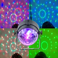 rgb led sound control small magic ball usb mini colorful rotation stage remote laser light ktv disco party crystal light
