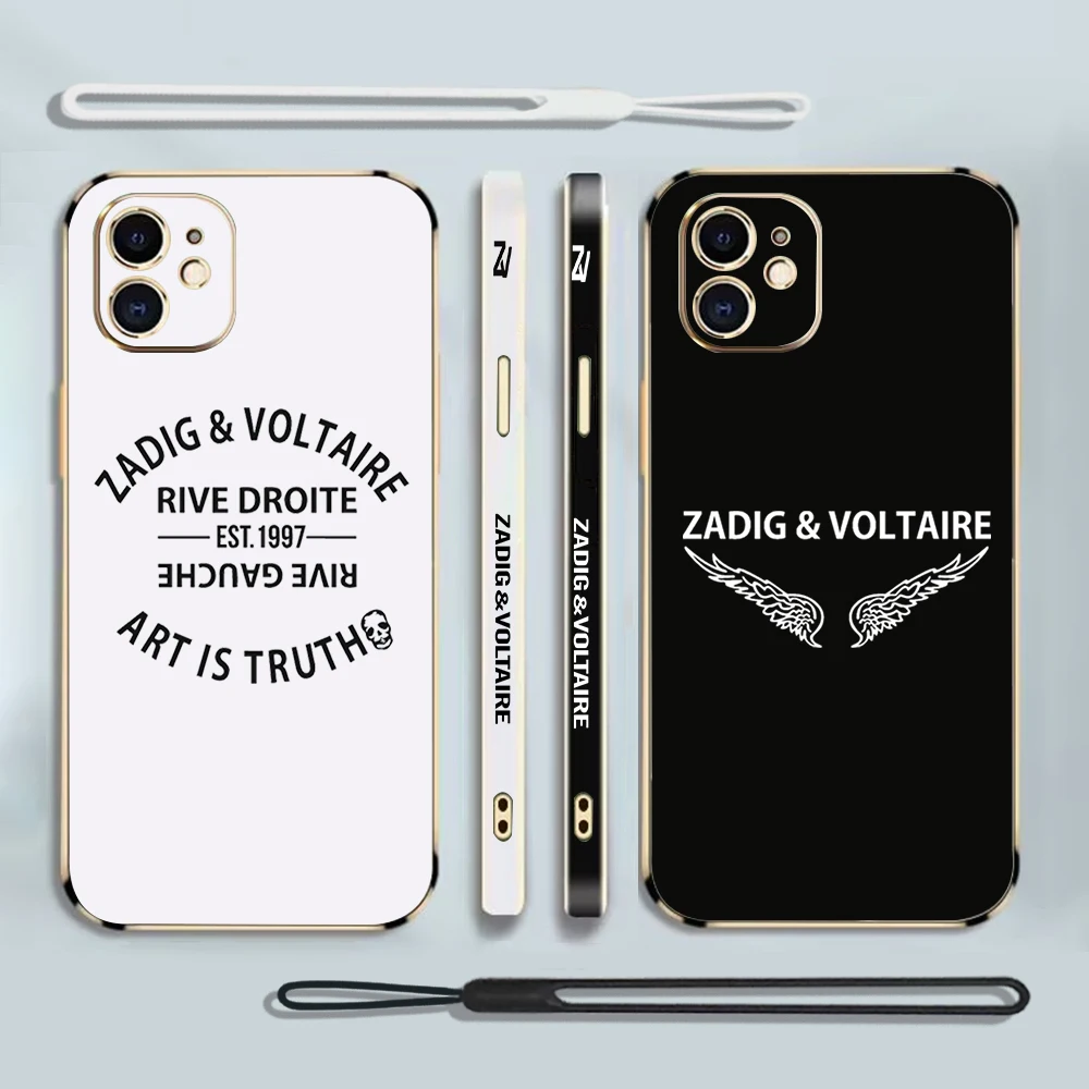 

Flower Zadigs Pattern Voltaires Phone Case For Samsung Galaxy A52 A52s A72 A22 A53 A32 4G 5G A51 A71 Case Glossy Plated Cover