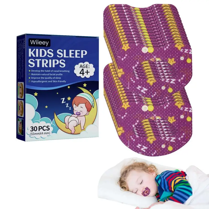 

Полоска рта для детей, 30 шт., мягкая нежная полоска рта против храпа, нежные полоски рта для детей, лучше дыхание в носу, меньше полости рта