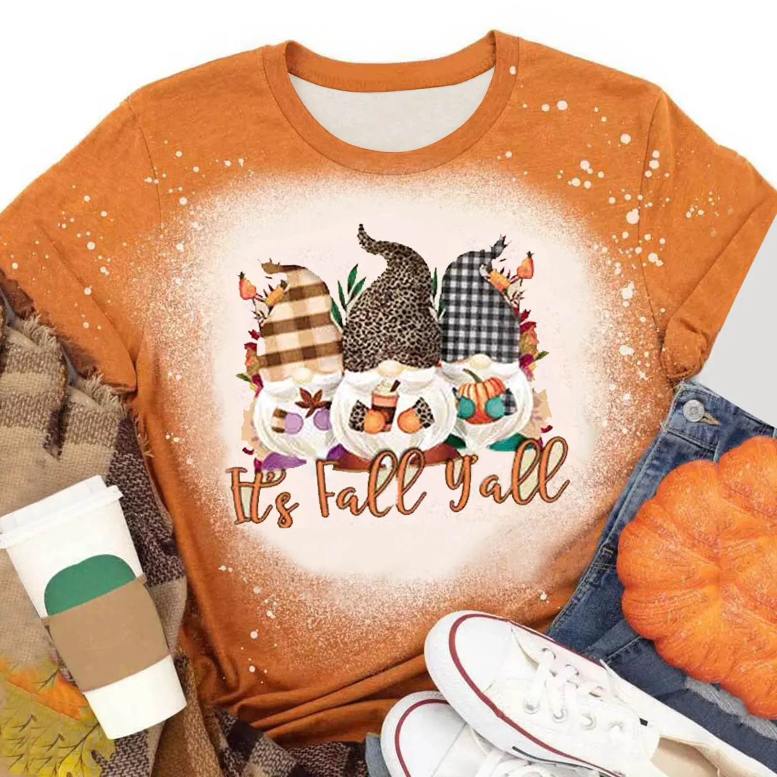 

Женская футболка с круглым вырезом, с принтом