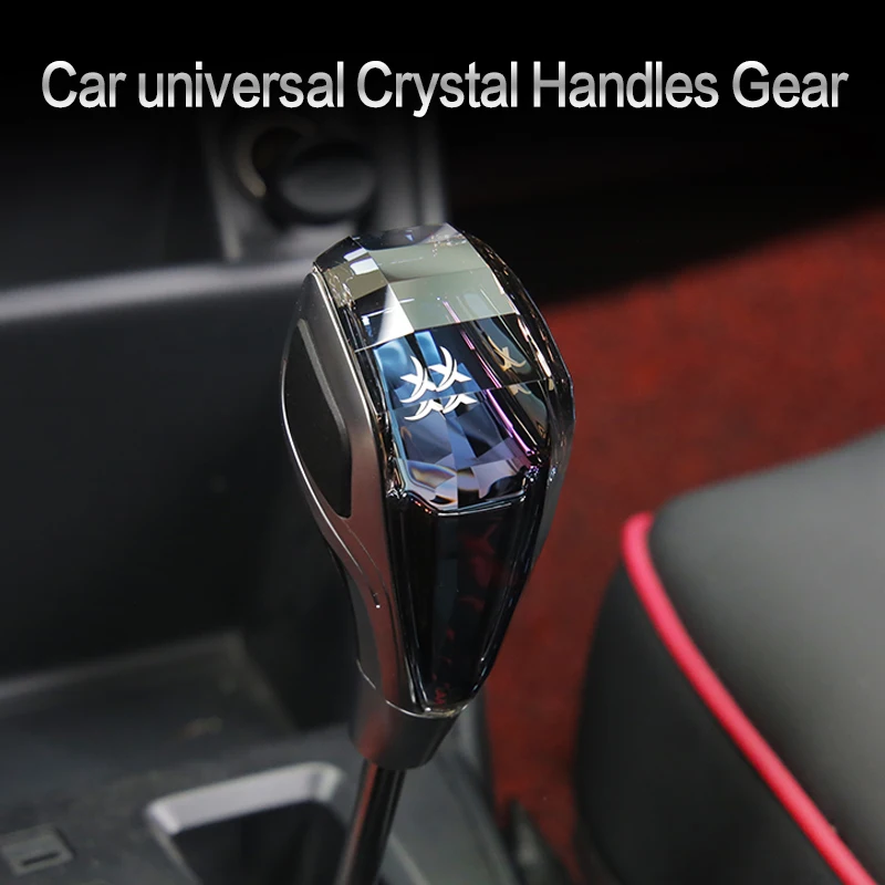 

Car Universal Crystal Handles Gear Shift Knob Lever Stick Head For Toyota VW Lexus Hyundai mitsubishi Alphard LADA Custom LOGO
