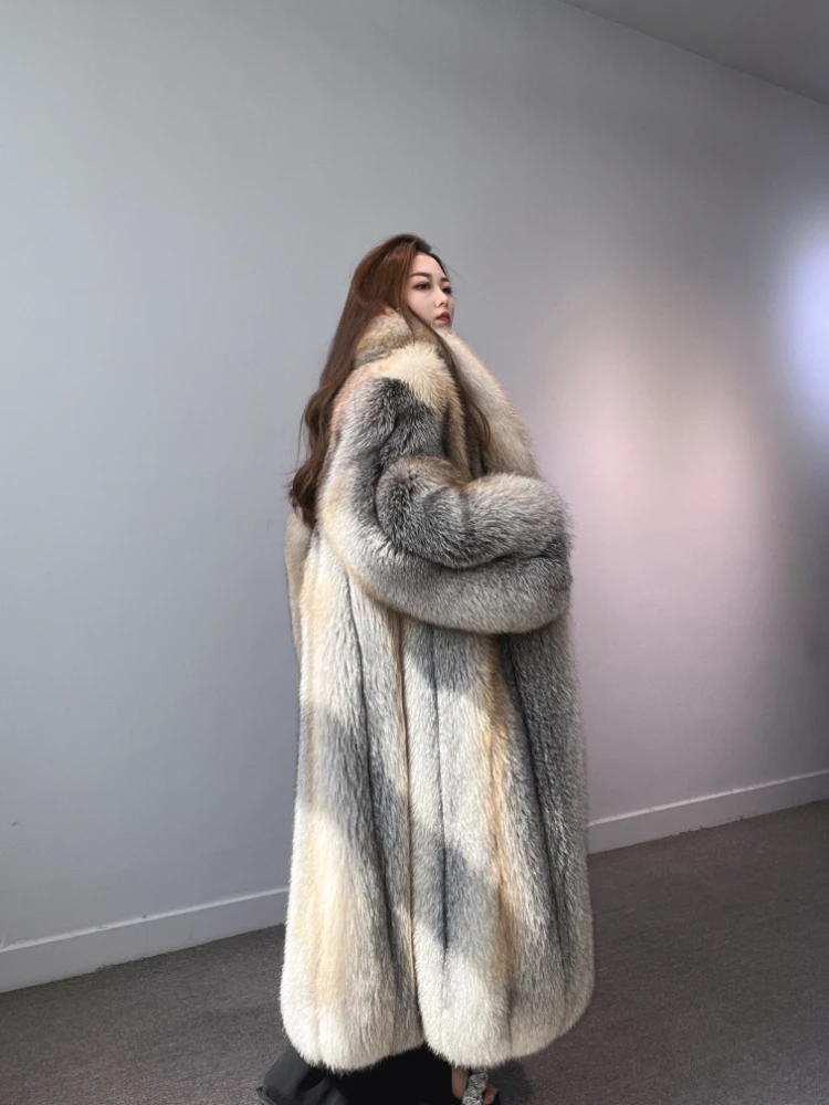 Fangtai 2024 зимняя модная шуба из натурального лисьего меха женская зимние теплые