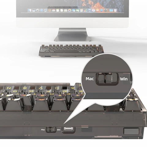 LAIMANEI 82 клавиш беспроводная механическая RGB клавиатура