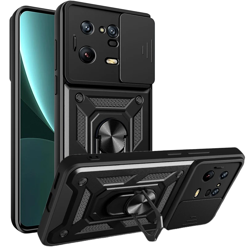 

Чехол для Xiaomi Mi 13 Pro, магнитный автомобильный держатель, кольцо, чехлы для телефонов Xaomi Mi13 13Pro 13, противоударный чехол-накладка для скользяще...