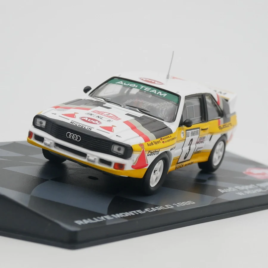 

Литая в масштабе 1:43 Спортивная Quattro WRC 1985 раллийная машина из сплава классическая модель автомобиля коллекционная игрушка подарок сувенирные демонстрационные украшения