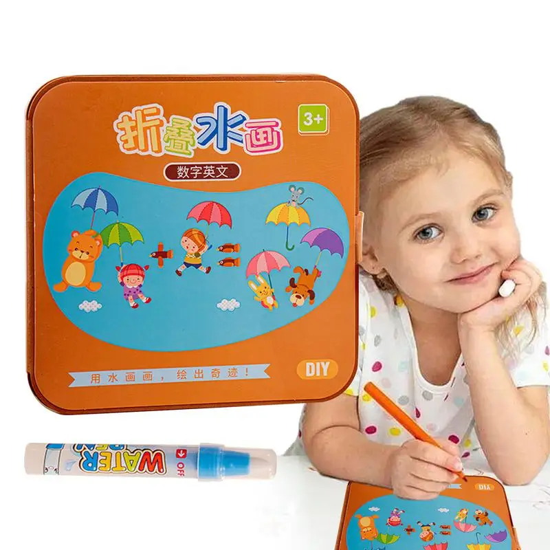 

Детский учебник для рисования, многоразовый рисунок для рисования, портативная обучающая доска для рисования с водными книгами для