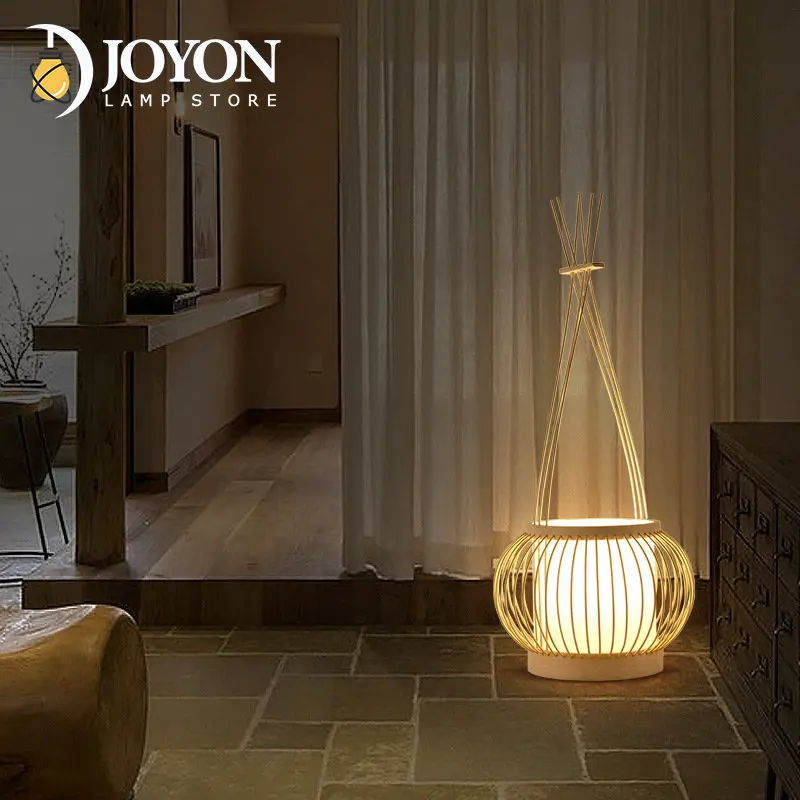Bedroom Warm Bedside Lamp Japanese-style Zen Tea Room Lamps Tatami Decor Table Lamps Living Room Bamboo Art Desk Lights
