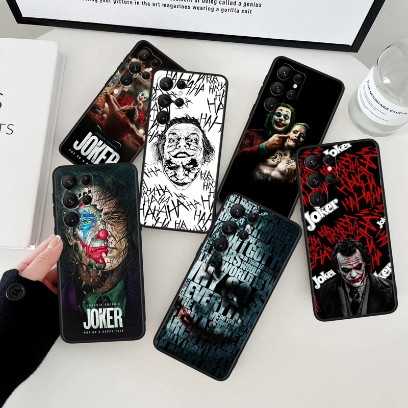 

Cool Joker Crazy Death Game Black Phone Case For Samsung Galaxy S23 S22 S21 S20 FE Ultra Pro Lite S10 S10E S9 Plus 5G
