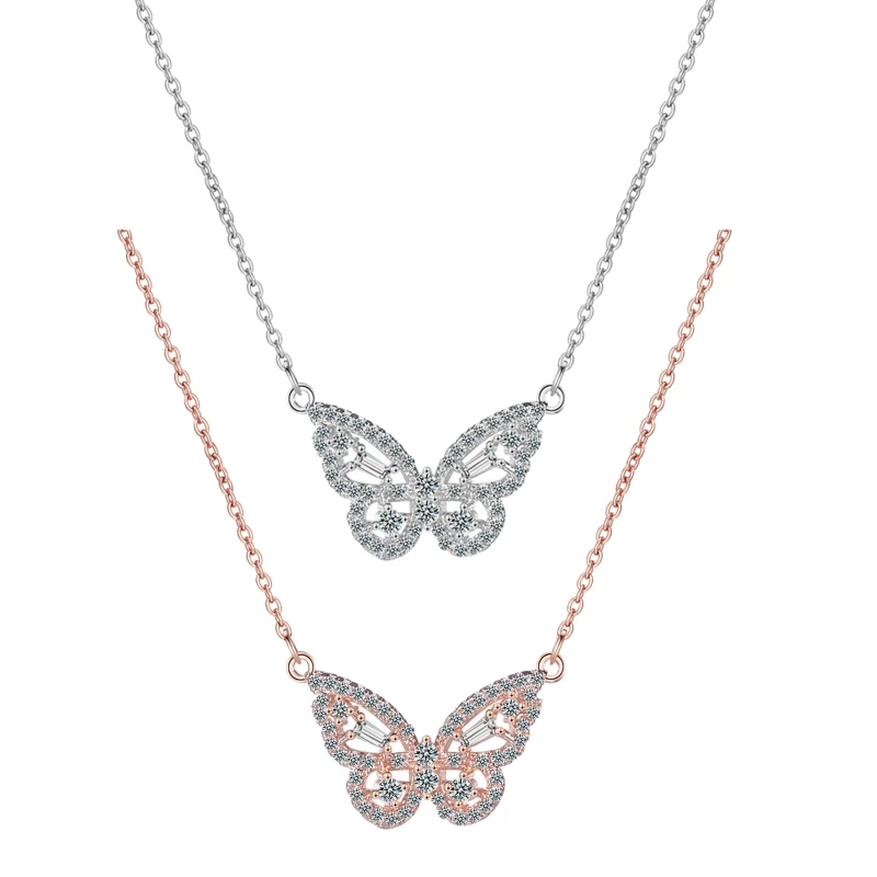 

Hollow for butterfly Necklace Women for rhinestone for butterfly Necklace Pendan 264E