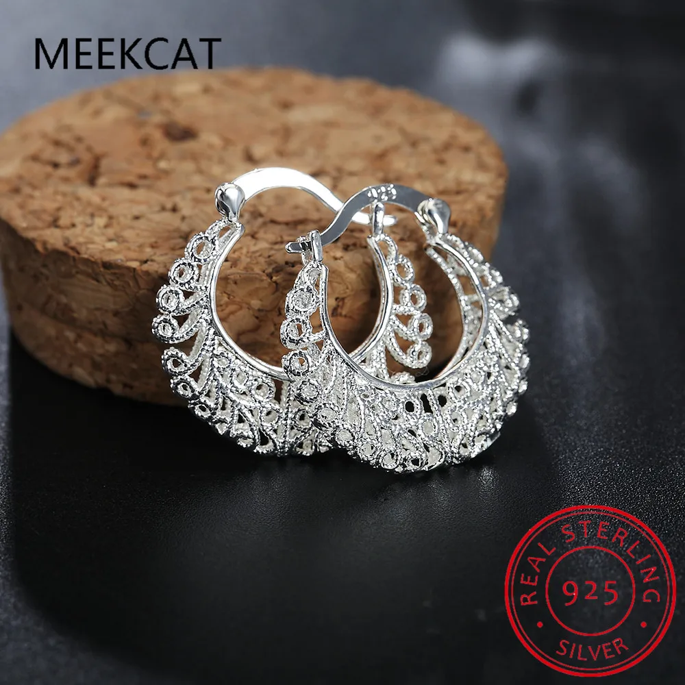 

Женские серьги-кольца из серебра 925 пробы