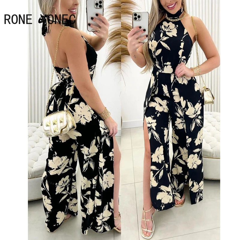 Женский ремень с лямкой на шее без рукавов со шнуровкой и принтом