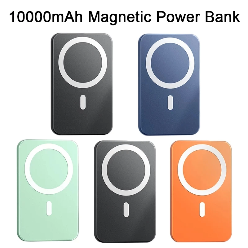 2022 power bank 15w magnetic wireless fast charger for magsafe mobile phone battery for iphone 12 13 pro max xiaomi 10000mah free global shipping