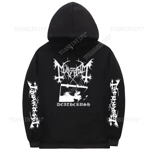 Mayhem Deathcrush Hoodie Men Fashion Hoodies Graphic Autumn and winter Pullover Street Fashion