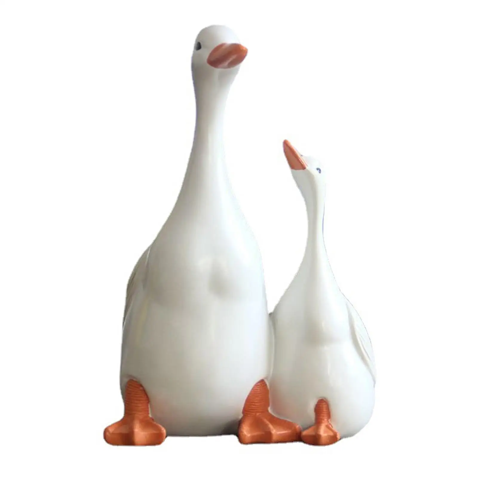 

Simulation Resin Statue Crafts Animal Sculpture Miniatures Figurines Housewarming Gifts Art Cute Mother Son Ducks for Tabletop