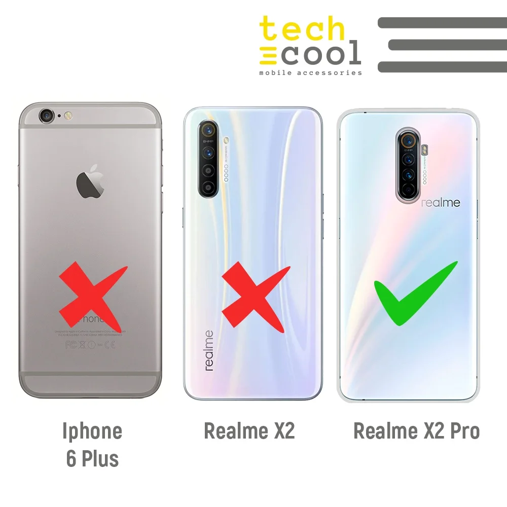 FunnyTech®Чехол для Realme X2 Pro l большой прозрачный чехол | Мобильные телефоны и