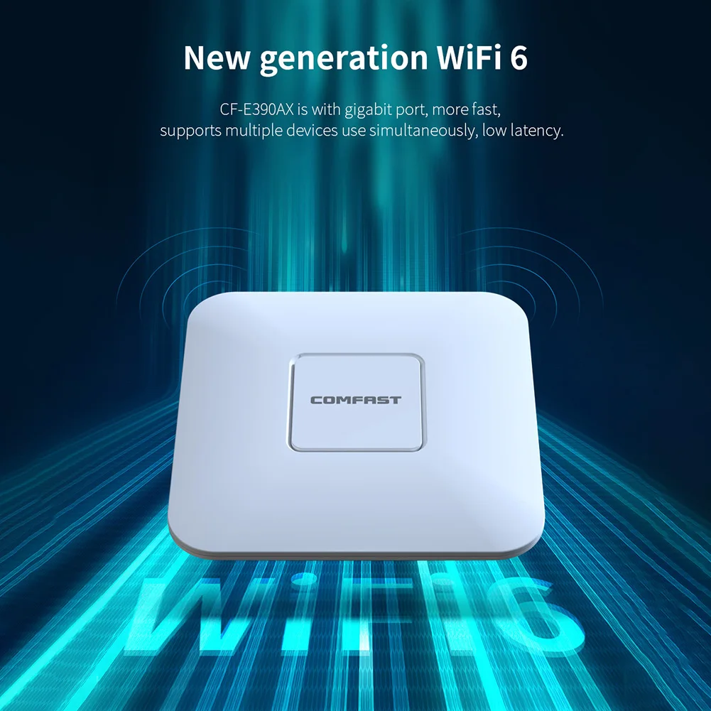 

COMFAST WiFi Router CF-E390AX Wireless Ceiling AP 2.4G 5.8G Wide Coverage for Conference Halls Hotels Leisure Clubs
