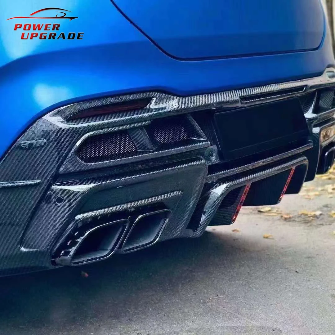 Комплект для кузова из углеродного волокна задний бампер диффузор задние трубы