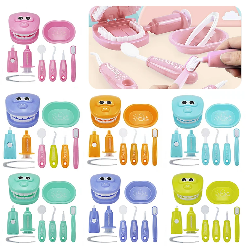 

9pcs Children Montessori Toys Parent-child Interactive Early Learning Dentist Check Teeth Toy for Girl Boy Kids Educational Gift