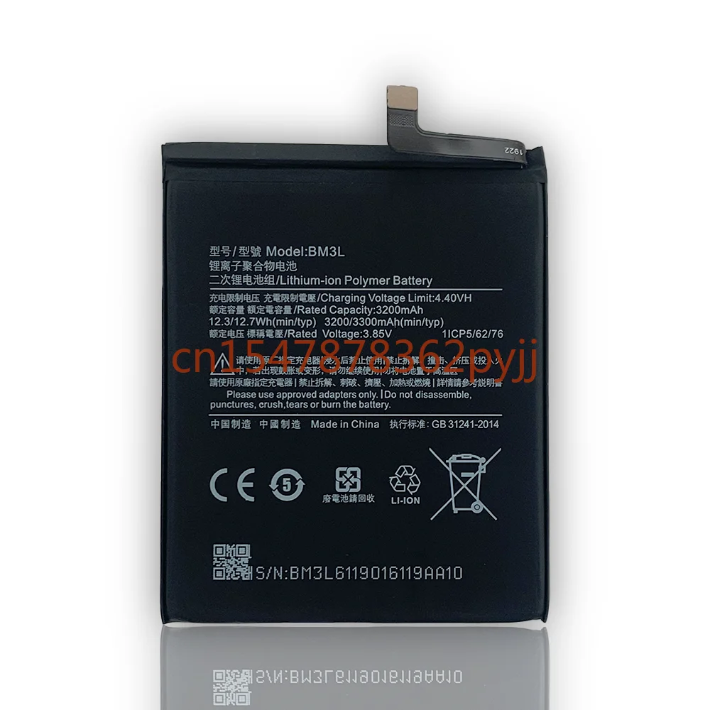 For Xiao mi   Replacement Battery For Xiaomi 9 MI9 M9 MI 9 Xiaomi9 BM3L Genuine Phone 3300mAh Replacement Batteria