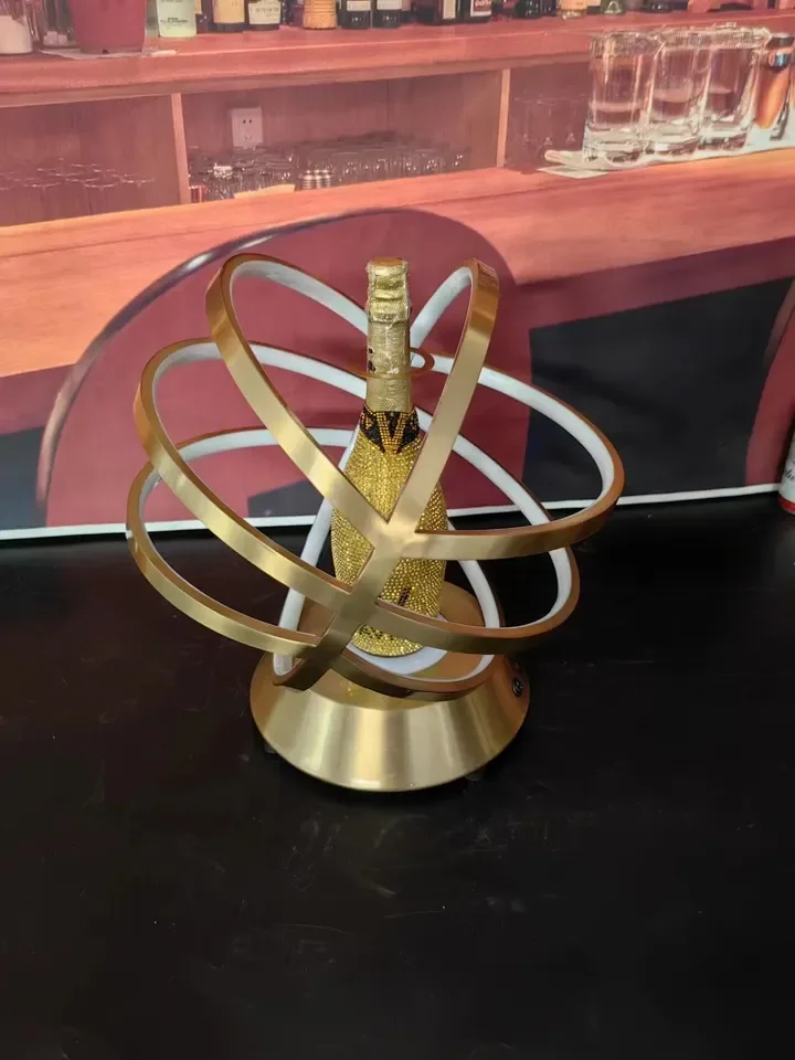 Перезаряжаемый круглый металлический держатель для бутылки шампанского