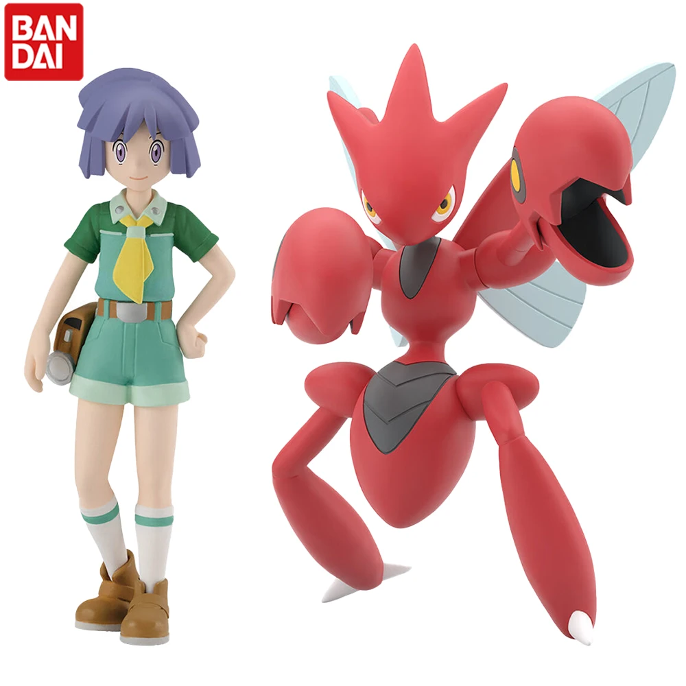 BANDAI Pokemon Scale World Scizor Bugsy Tsukuhi Hassam Johto Region оригинальная Коллекционная аниме-фигурка