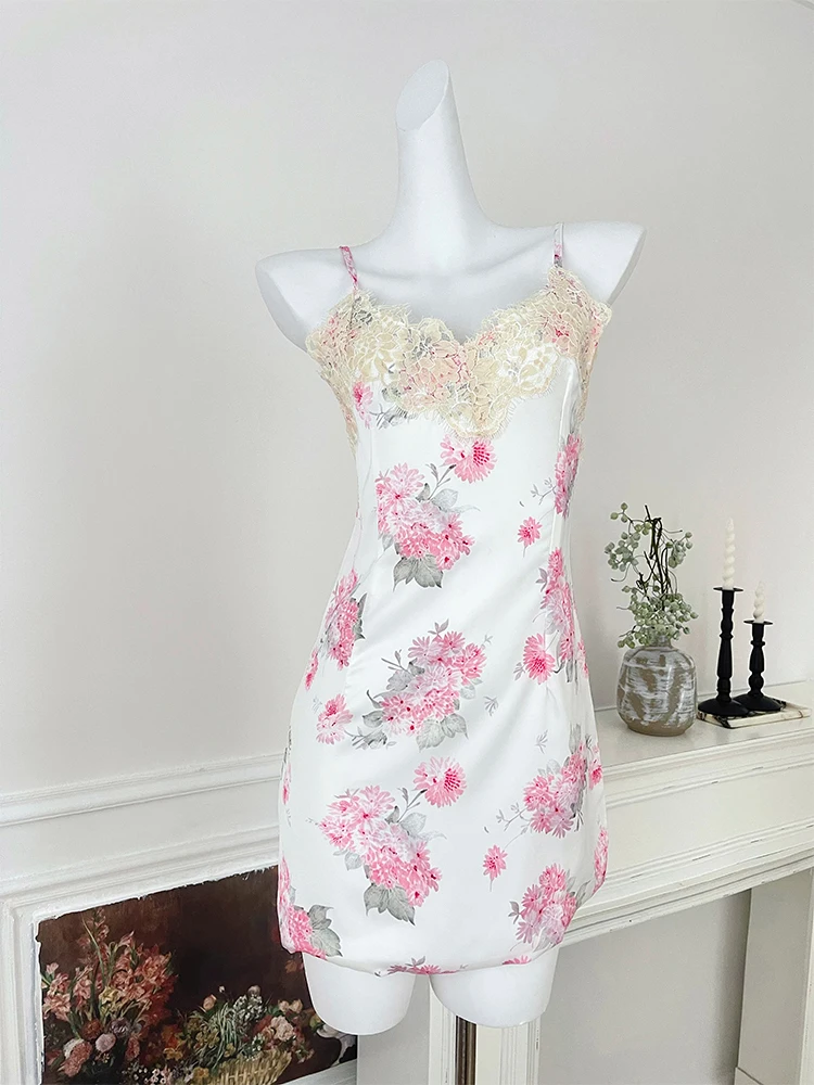 Женское ТРАПЕЦИЕВИДНОЕ ПЛАТЬЕ с цветами винтажное кружевное мини-платье без