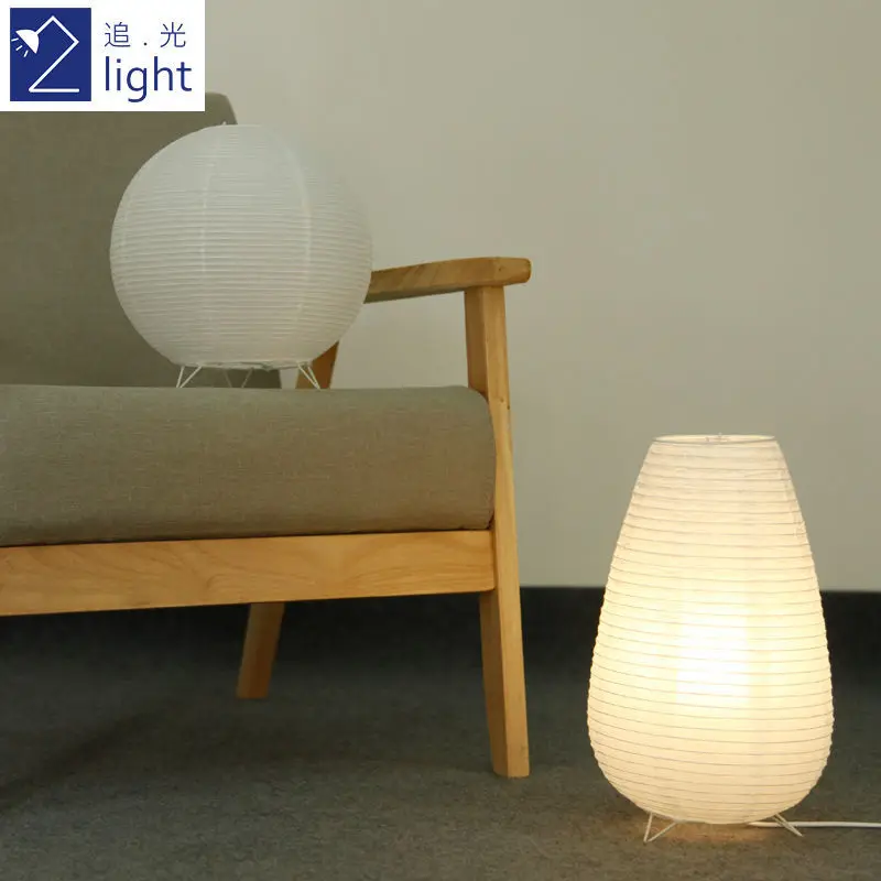 

Paper Lantern Desk Lamp Japanese Bedroom Bedside Night Light Home Decorations Creative Paper Lampshade Table Lamp