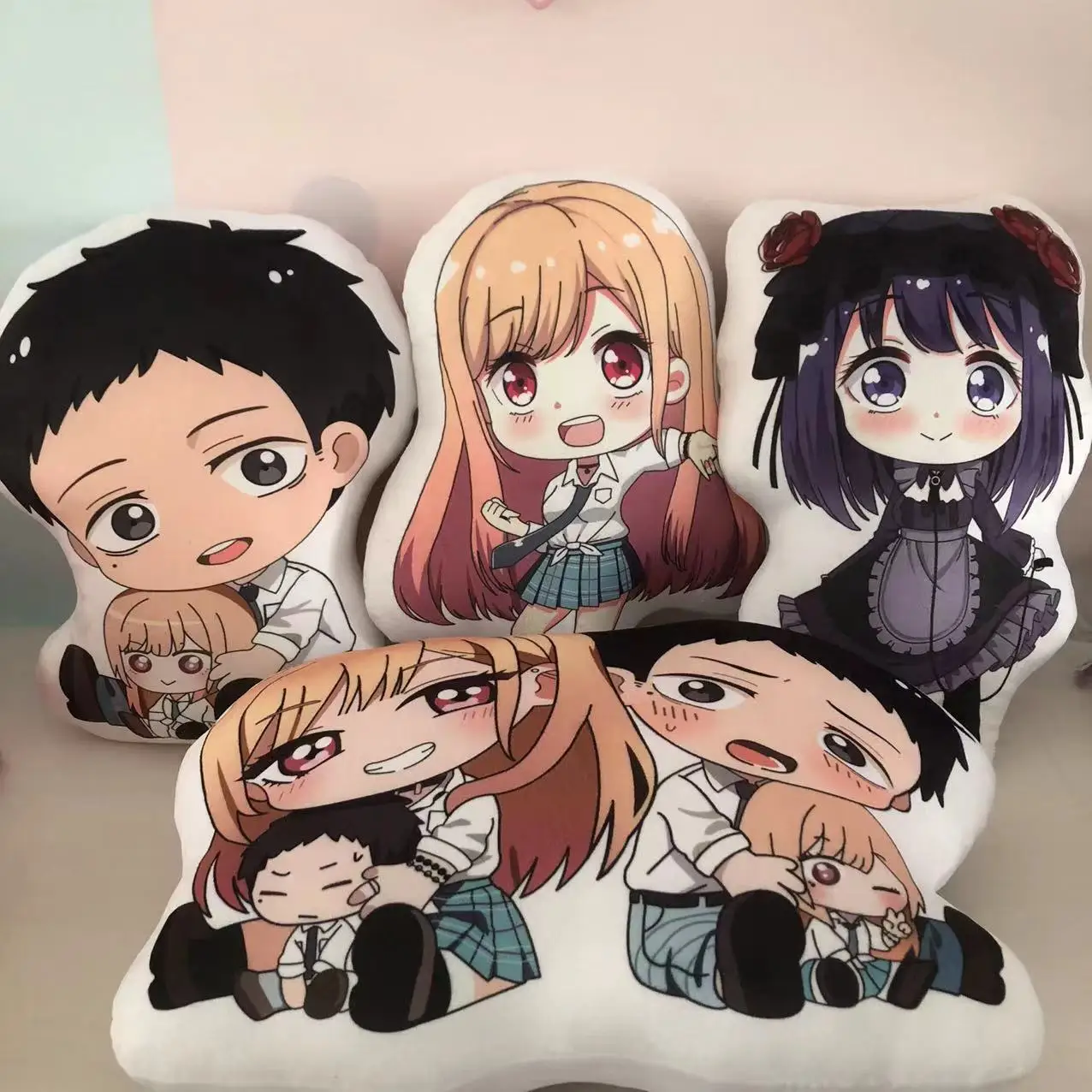 

42Cm My Dress-Up Darling Cos Name Kitagawa Marin Pillow Cushion Toys Cartoon Anime Gojo Wakana Plush Stuffed Doll Fans Gifts