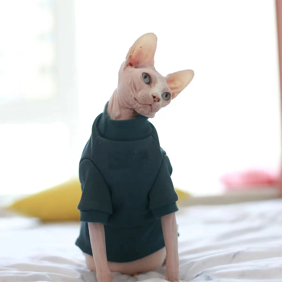 

DUOMASUMI Devon Cat Футболка Сфинкс Кот одежда модная котенок мягкая и удобная зимняя одежда для кошек без волос