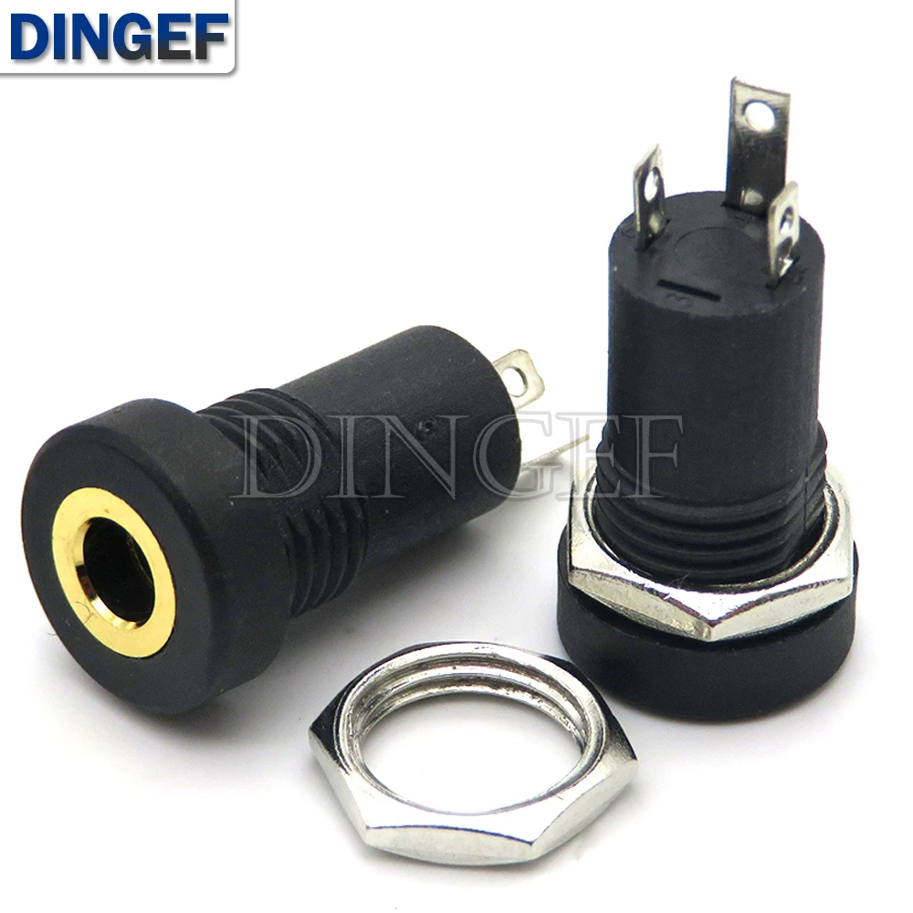 

Комплект из 5 шт. аудиоразъемов 3,5 мм черного цвета PJ-392A