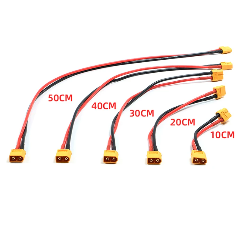 

XT60 Female Plug To XT60 Male Plug Adapter T Female Plug To T Male Plug Adapter Connector 14AWG Silicone Wire 100MM-400MM