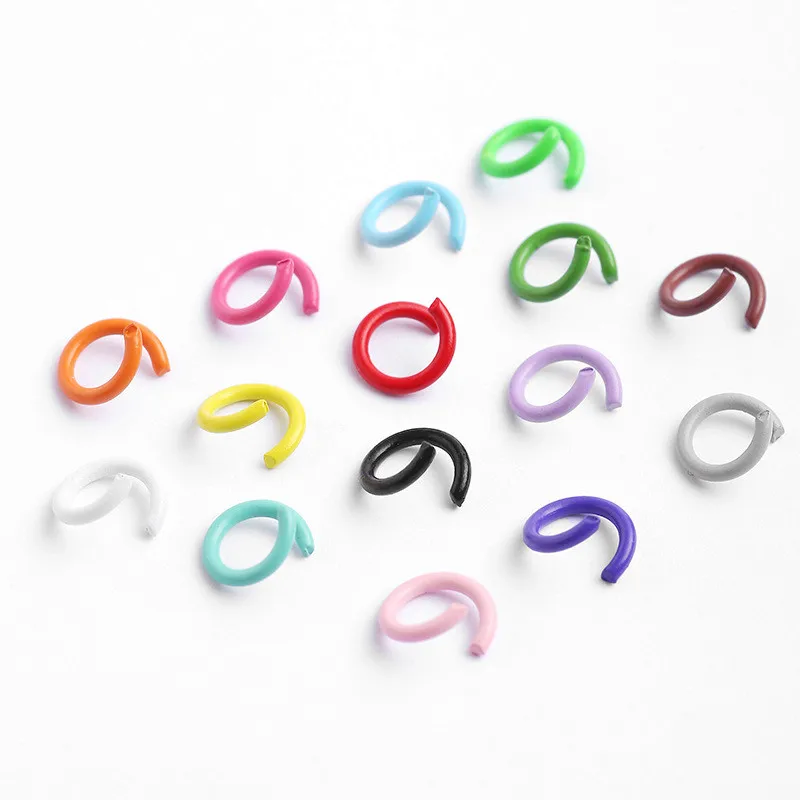 100/200pcs 8/10mm Candy Color Jump Rings Split Ring For Diy Chain Pendant Connector Jewelry Making Bracelet Necklace Accessories