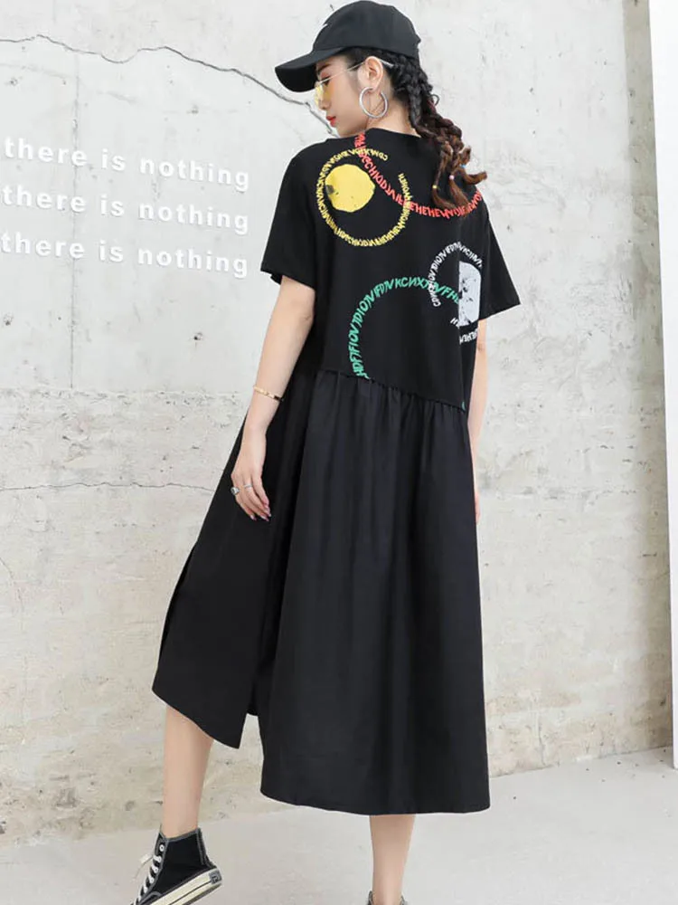 Женское винтажное платье в стиле панк Max LuLu повседневное свободное с круглым